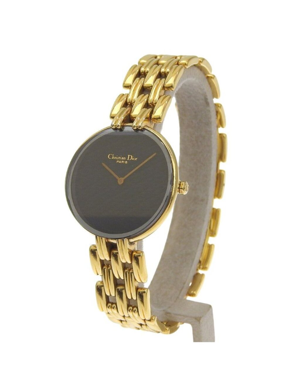 Dior Bakira 46 Gold Plated Quartz Analog Display Black Dial - Picture 2 of 8